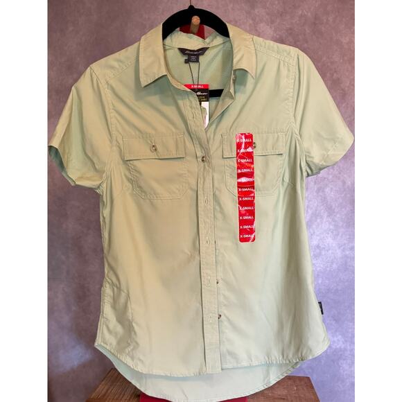 Eddie Bauer Women’s Outdoor Shirt - XS (Quiet Green) NWT - Picture 1 of 12